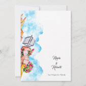 スペインのサン・ミゲル・デ・アジェンデ　保存の日付 招待状 (裏面)