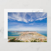 スペインのジブラルタル空港滑走路とラリーナ ポストカード (正面/裏面)