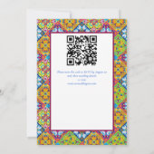 スペインのスタイルの装飾タイル結婚カトリック 招待状 (裏面)