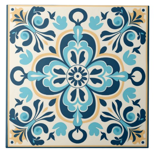 スペインのスタイル可愛い柄 タイル (正面)