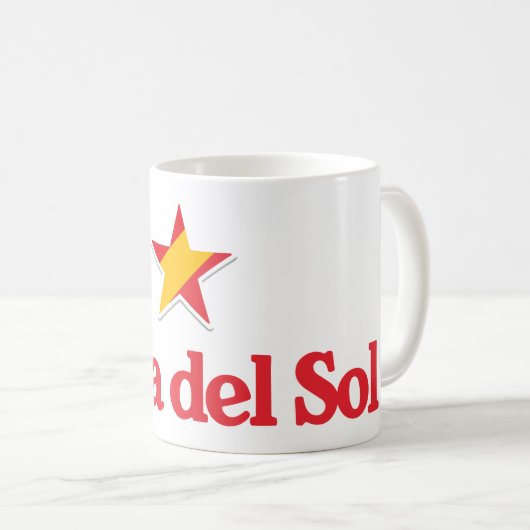 スペインのスター コスタ・デル・ソル コーヒーマグカップ (正面右)