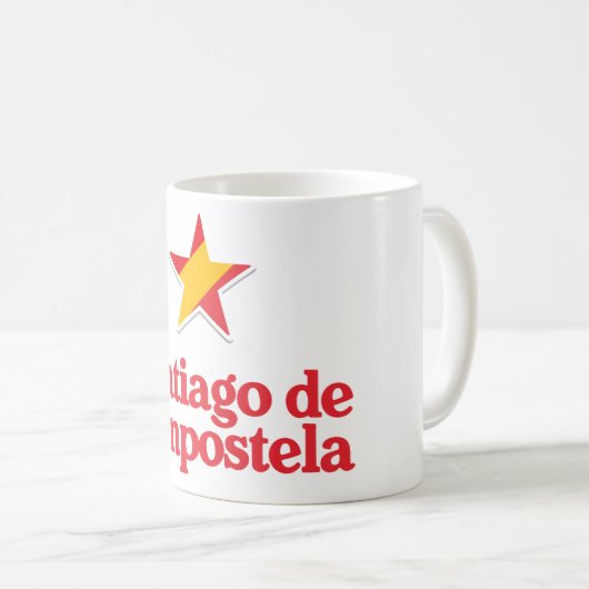 スペインのスター - サンティアゴ・デ・コンポステーラ コーヒーマグカップ (正面右)