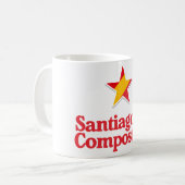 スペインのスター - サンティアゴ・デ・コンポステーラ コーヒーマグカップ (正面左)
