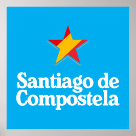 スペインのスター - サンティアゴ・デ・コンポステーラ ポスター