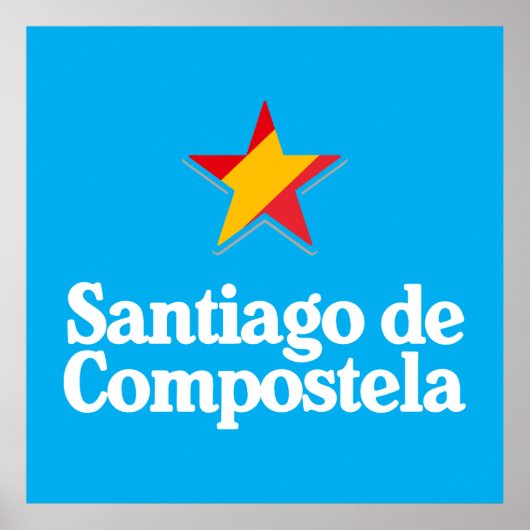 スペインのスター - サンティアゴ・デ・コンポステーラ ポスター (正面)