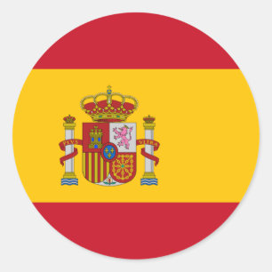 スペインのステッカーの旗 ラウンドシール