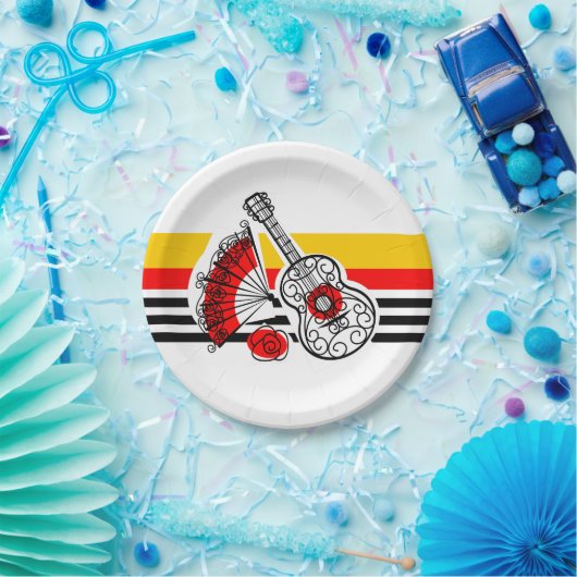 スペインのストライプ土産クラシック紙プレート ペーパープレート (パーティー)