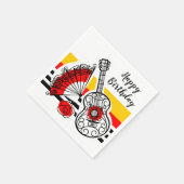 スペインのストライプ土産クラシック誕生日 スタンダードカクテルナプキン (角)