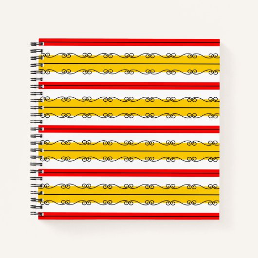 スペインのストライプ手帳 ノートブック (正面)