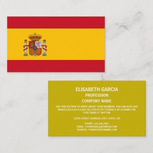 スペインのスペイン国旗 名刺