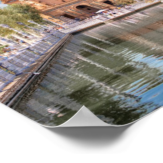 スペインのセビリアにプラザ・デ・エスパーニャ ポスター (角)