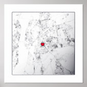 スペインのセビリアのモダン地エレガント図 箔ポスター (正面)