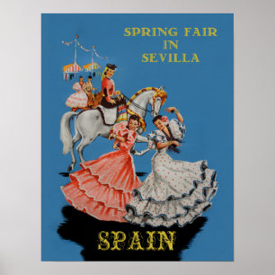 スペインのセビリアの旅行ポスター ポスター