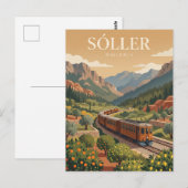 スペインのソジェール鉄道 ポストカード (正面/裏面)
