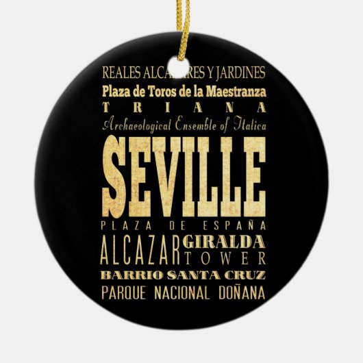 スペインのタイポグラフィの芸術のセヴィル都市 セラミックオーナメント (正面)