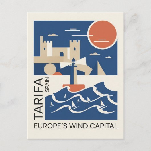 スペインのタリファ旅行 ポストカード (正面)