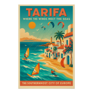 スペインのタリファ:ヨーロッパの南端 ポスター