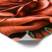 スペインのターコイズとコーラルフローラ結婚ズ歓迎 ポスター (角)