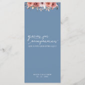 スペインのダスティブルーブリスピースフローラのメ結婚ニュー メニュー (裏面)