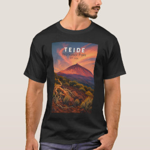 スペインのテイデ国立公園のイラスト 旅行アート Tシャツ