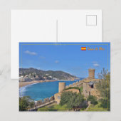 スペインのトサ・デ・マール旅行 シーズンポストカード (正面/裏面)
