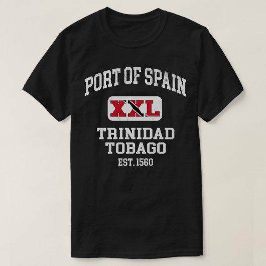 スペインのトリニダード・トバゴXXLアスレチック諸島 Tシャツ (デザイン正面)