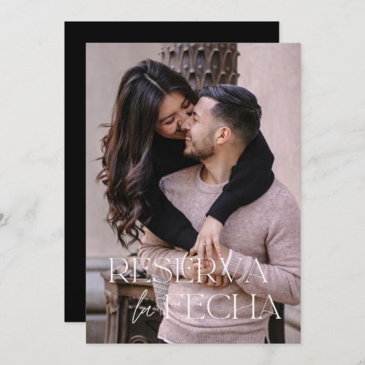 スペインのトレンディー日付カードの保存 セーブザデート (正面/裏面)