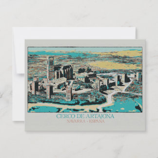 スペインのナバラ州アルタヨナの要塞都市 ポストカード