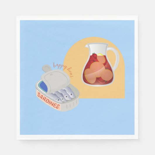 スペインのハッピーアワー スタンダードランチョンナプキン (正面)