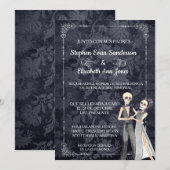 スペインのハロウィン ウェディング スケルトン 死者の日 招待状 (正面/裏面)