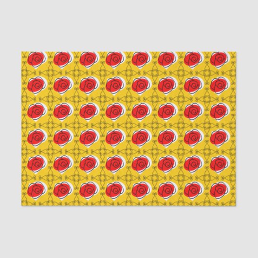 スペインのバラコーナー数々のティッシュペーパー 薄葉紙 (正面)