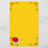 スペインのバラコーナー文字紙5.5 x 8.5 (裏面)