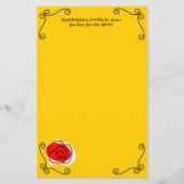 スペインのバラコーナー文字紙5.5 x 8.5 (正面)