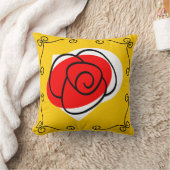 スペインのバラコーナー枕スクエア クッション (ブランケット)