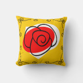 スペインのバラコーナー枕スクエア クッション (正面)