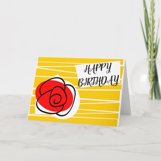 スペインのバラ誕生日景観 カード (正面)