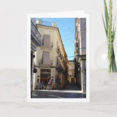 スペインのバルセア風景通り カード (正面)