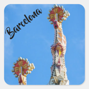 スペインのバルセロナにあるLa Sagrada Familiaのスパイア スクエアシール