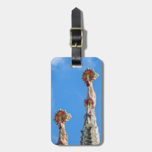 スペインのバルセロナにあるLa Sagrada Familiaのスパイア ラゲッジタグ