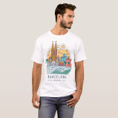 スペインのバルセロナ Tシャツ (正面フル)