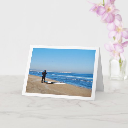 スペインのバレンシアにあるマルバロッサビーチのサーファー カード (蘭)