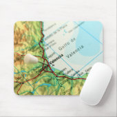 スペインのバレンシア市を指すピンによって地図を描いて下さい マウスパッド (マウス)