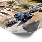 スペインのバレンシア水彩画のポスター ポスター (角)