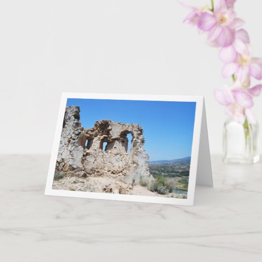 スペインのバレンシア、ドメニョ・ヴィエホに古いドメニョ城 カード (蘭)