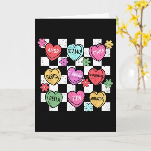 スペインのバレンタイン会話ハート フェリス サン ヴァル カード (黄色い花)