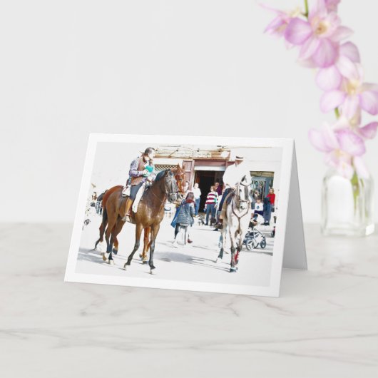 スペインのバー外の馬たち カード (蘭)