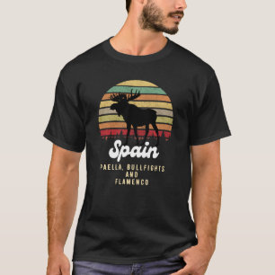 スペインのパエラ闘牛フラメンコ Tシャツ