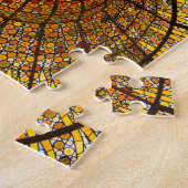 スペインのパラオ・デ・ムシカ島のステンドグラス天井 ジグソーパズル (側面)