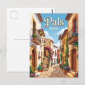 スペインのパルスの路地 ポストカード (正面/裏面)
