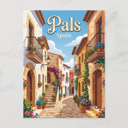 スペインのパルスの路地 ポストカード (正面)